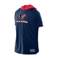 Houston Texans New Era Combine Authentic Hooded Raglan Short-Sleeve T-Shirt - Navy T-shirts