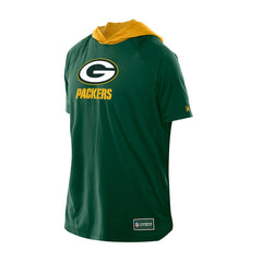 Green Bay Packers New Era Combine Authentic Hooded Raglan Short-Sleeve T-Shirt - Green T-shirts
