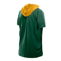 Green Bay Packers New Era Combine Authentic Hooded Raglan Short-Sleeve T-Shirt - Green T-shirts