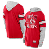 Kansas City Chiefs New Era Twofer Layered Long Sleeve Hoodie T-Shirt - Red Hoodies
