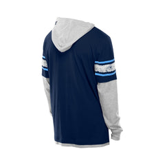 Tennessee Titans New Era Twofer Layered Long Sleeve Hoodie T-Shirt - Navy Hoodies