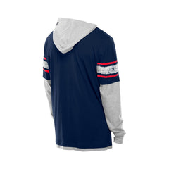 Houston Texans New Era Twofer Layered Long Sleeve Hoodie T-Shirt - Navy Hoodies
