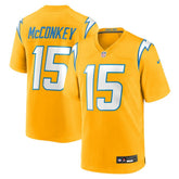 Ladd McConkey Los Angeles Chargers Alternate Charger Power Game Player Jersey - Gold Jerseys