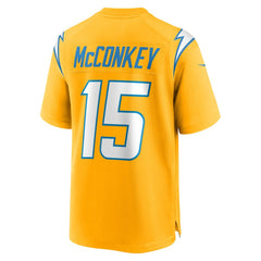 Ladd McConkey Los Angeles Chargers Alternate Charger Power Game Player Jersey - Gold Jerseys