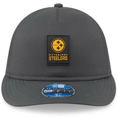 Pittsburgh Steelers New Era 2025 Sideline Cold Weather Retro Crown 59FIFTY Fitted Hat - Charcoal Hats