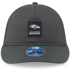 Baltimore Ravens New Era 2025 Sideline Cold Weather Retro Crown 59FIFTY Fitted Hat - Charcoal Hats
