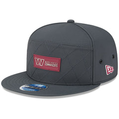 Washington Commanders New Era 2025 Sideline Cold Weather Split Panel 9FIFTY Snapback Hat - Charcoal Hats