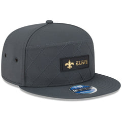 New Orleans Saints New Era 2025 Sideline Cold Weather Split Panel 9FIFTY Snapback Hat - Charcoal Hats