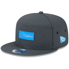 Detroit Lions New Era 2025 Sideline Cold Weather Split Panel 9FIFTY Snapback Hat - Charcoal Hats