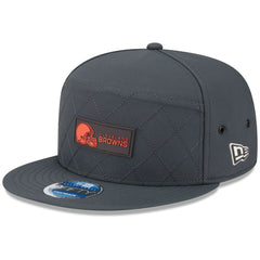 Cleveland Browns New Era 2025 Sideline Cold Weather Split Panel 9FIFTY Snapback Hat - Charcoal Hats