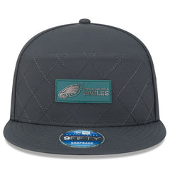 Philadelphia Eagles New Era 2025 Sideline Cold Weather Split Panel 9FIFTY Snapback Hat - Charcoal Hats