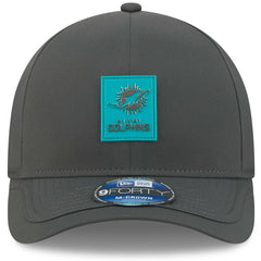 Miami Dolphins New Era 2025 Sideline Cold Weather 9FORTY M-Crown Adjustable Hat - Charcoal Hats