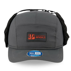 Cincinnati Bengals New Era 2025 Sideline Cold Weather Runner Dog Ear Adjustable Hat - Charcoal Hats