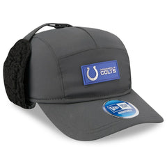 Indianapolis Colts New Era 2025 Sideline Cold Weather Runner Dog Ear Adjustable Hat - Charcoal Hats