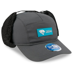 Jacksonville Jaguars New Era 2025 Sideline Cold Weather Runner Dog Ear Adjustable Hat - Charcoal Hats