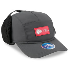Kansas City Chiefs New Era 2025 Sideline Cold Weather Runner Dog Ear Adjustable Hat - Charcoal Hats