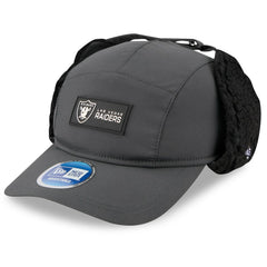 Las Vegas Raiders New Era 2025 Sideline Cold Weather Runner Dog Ear Adjustable Hat - Charcoal Hats
