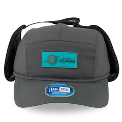 Miami Dolphins New Era 2025 Sideline Cold Weather Runner Dog Ear Adjustable Hat - Charcoal Hats