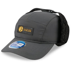 Pittsburgh Steelers New Era 2025 Sideline Cold Weather Runner Dog Ear Adjustable Hat - Charcoal Hats