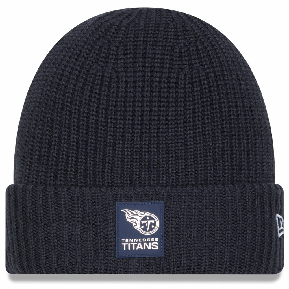 Tennessee Titans New Era 2025 Sideline Cold Weather Cuffed Knit Hat - Charcoal Hats