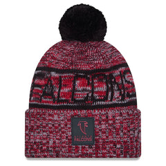 Atlanta Falcons New Era 2025 Sideline Cold Weather Cuffed Knit Hat with Pom - Red Hats