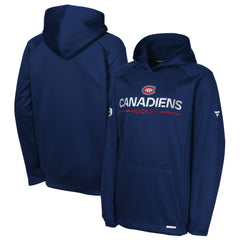 Montreal Canadiens Fanatics Youth Authentic Pro Rink Raglan Hoodie - Navy | US 202634965