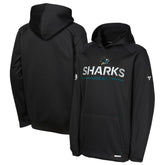 San Jose Sharks Fanatics Youth Authentic Pro Rink Raglan Hoodie - Black | US 202634977