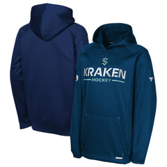 Seattle Kraken Fanatics Youth Authentic Pro Rink Raglan Hoodie - Deep Sea Blue | US 202634978