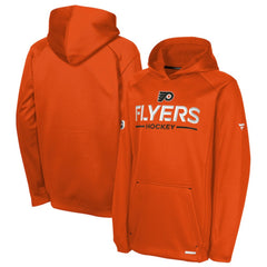 Philadelphia Flyers Fanatics Youth Authentic Pro Rink Raglan Hoodie - Orange | US 202634988