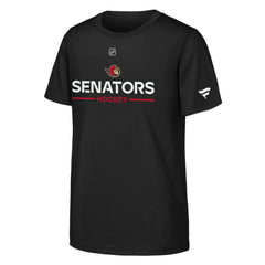 Ottawa Senators Fanatics Youth Authentic Pro Wordmark T-Shirt - Black | US 202635003