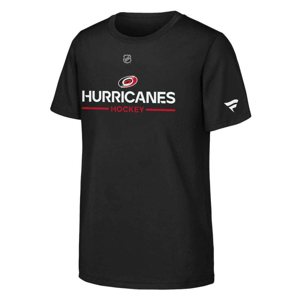Carolina Hurricanes Fanatics Youth Authentic Pro Wordmark T-Shirt - Black | US 202635018