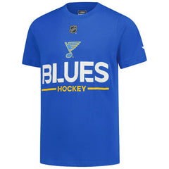 St. Louis Blues Fanatics Youth Authentic Pro Wordmark T-Shirt - Blue | US 202635021