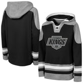 Los Angeles Kings Outerstuff Youth Ageless Must Have Home V-Neck Hoodie - Black | US 202635035