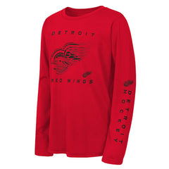 Detroit Red Wings Outerstuff Youth Seize the Win Long Sleeve T-Shirt - Red | US 202635044