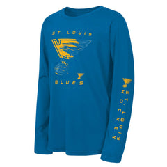 St. Louis Blues Outerstuff Youth Seize the Win Long Sleeve T-Shirt - Blue | US 202635048