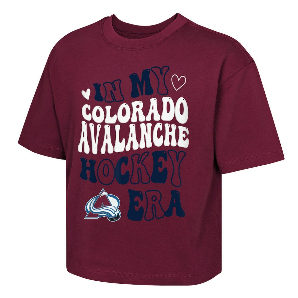 Colorado Avalanche Outerstuff Girls Youth In My Era Boxy T-Shirt - Burgundy | US 202635107
