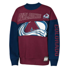 Colorado Avalanche Outerstuff Youth Impact Player Sweatshirt - Burgundy/Navy | US 202635172