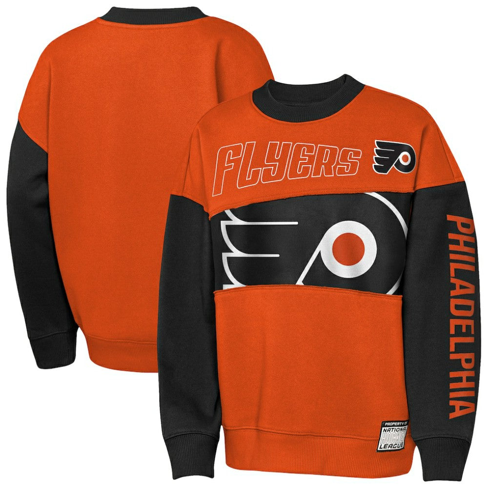 Philadelphia Flyers Outerstuff Youth Impact Player Sweatshirt - Orange/Black | US 202635177