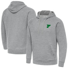 St. Louis Blues Antigua St. Patrick's Day Victory Pullover Hoodie - Heather Gray | US 202635217