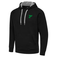 St. Louis Blues Antigua St. Patrick's Day Victory Pullover Hoodie - Black | US 202635222