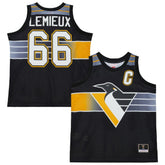 Mario Lemieux Pittsburgh Penguins Mitchell & Ness Unisex Maxxed Out Fashion Basketball Jersey - Black | US 202635612