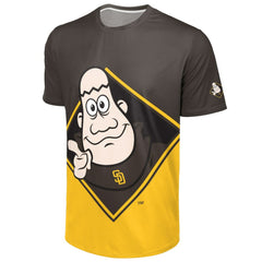 San Diego Padres FOCO Big Logo Mascot T-Shirt - Brown/Gold T-shirts
