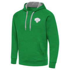 New York Knicks Antigua St. Patrick's Day Victory Raglan Pullover Hoodie Kelly Green