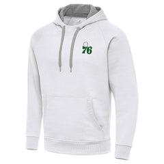 Philadelphia 76ers Antigua St. Patrick's Day Victory Raglan Pullover Hoodie White outlet