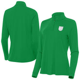 Sacramento Kings Antigua Women's St. Patrick's Day Intent Quarter-Zip Top Kelly Green