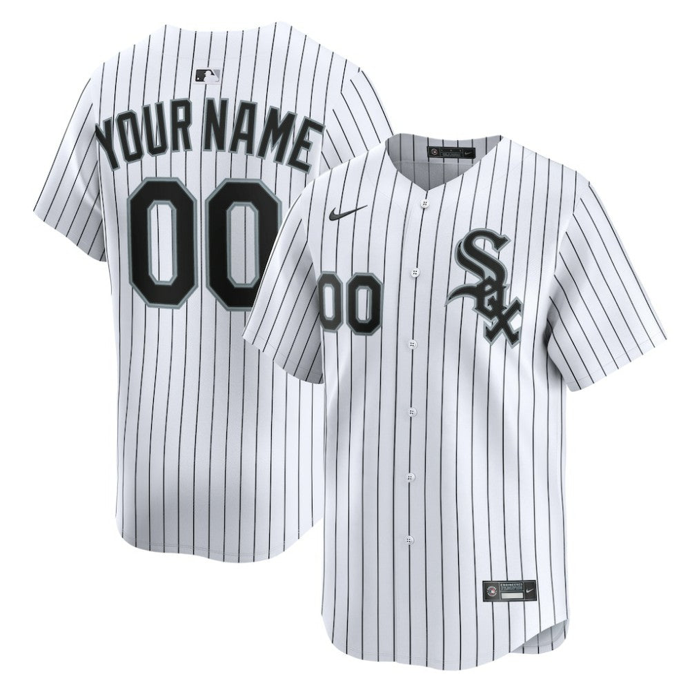 Chicago White Sox Nike Home Limited Custom Jersey - White Jerseys