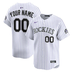 Colorado Rockies Nike Home Limited Custom Jersey - White Jerseys
