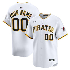 Pittsburgh Pirates Nike Home Limited Custom Jersey - White Jerseys