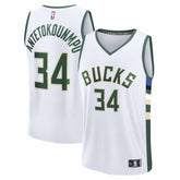 Giannis Antetokounmpo Milwaukee Bucks Fast Break Replica Player Jersey Association Edition White - Fanatics