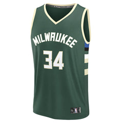 Giannis Antetokounmpo Milwaukee Bucks Fast Break Replica Player Jersey Icon Edition Hunter Green - Fanatics outlet